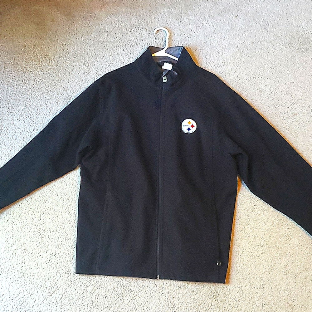 NFL Steelers Fleece Zip-Up (Large)